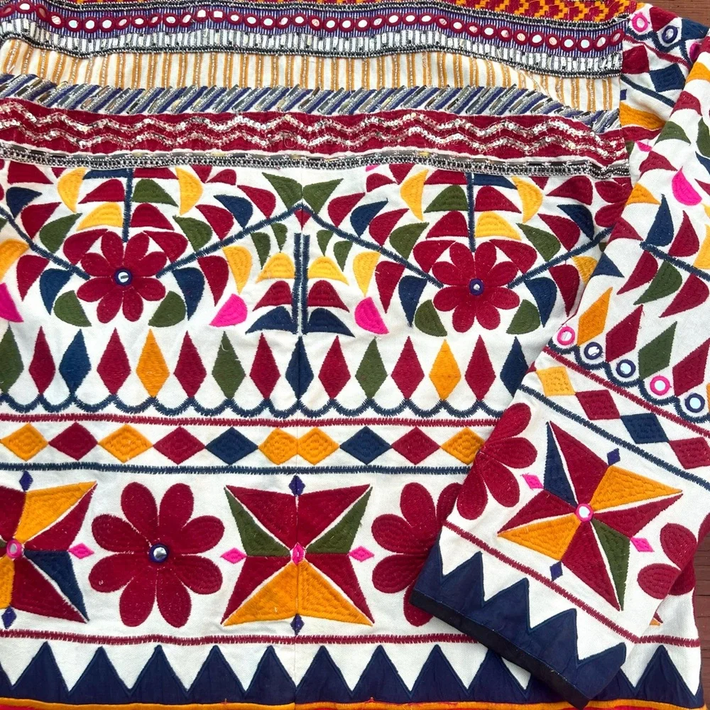 Colorful Geometric Patterned Women's Jacket - Picture 10 of 11